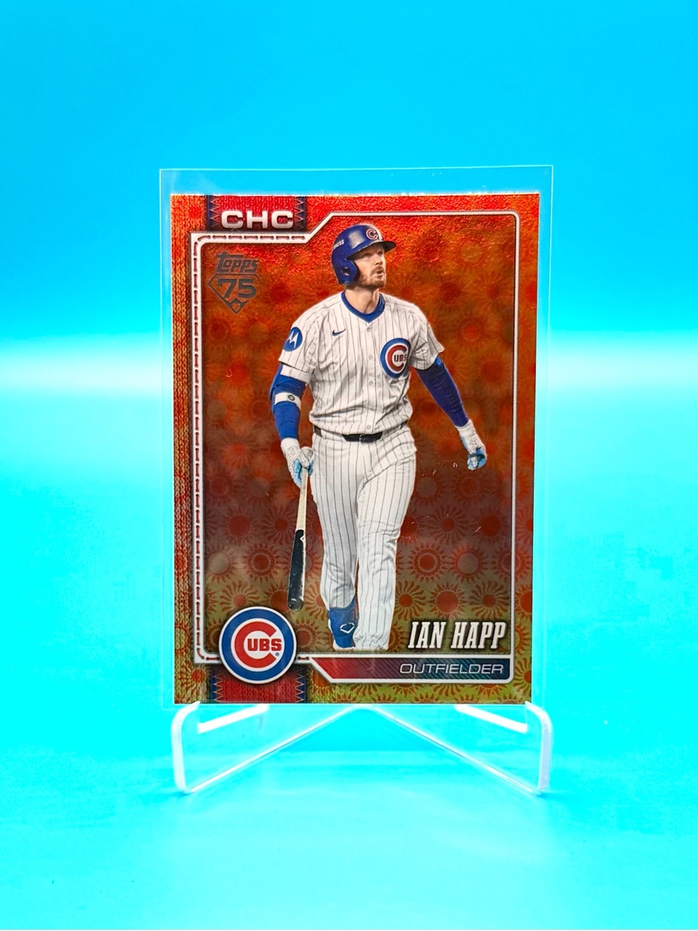 2026🔥Ian Happ🔥Topps Series 2 🔥Orange "SUN" Holo Foil! 🤯 #585 Cubs!